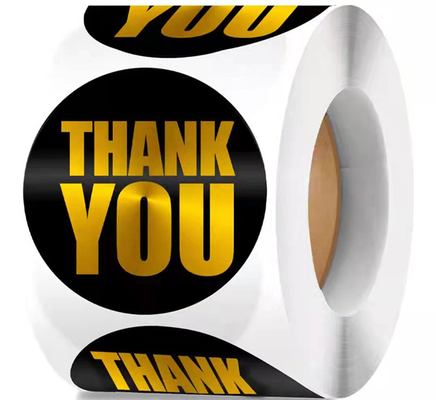 Gelebor Adesivi di ringraziamento in lamina d'oro autoadesivi in ​​vinile Piccoli adesivi di ringraziamento
