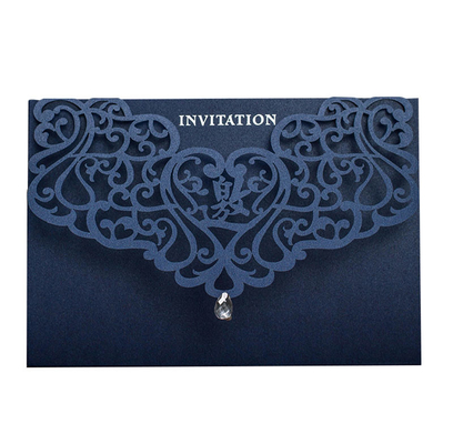 Buste per carte regalo con invito a nozze blu personalizzate per carte 5x7