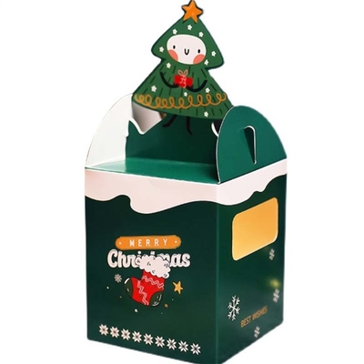 Odm Christmas Eve Apple Gift Packing Box Babbo Natale Candy Box 1000 gsm