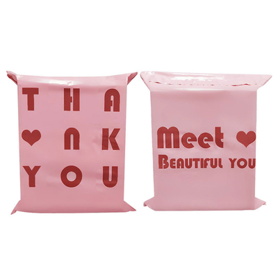 100 micron sacchi postali in plastica di polietilene rosa spedizione di imballaggio per vestiti