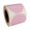 Le etichette rosa rotonde autoadesive della carta di termale del cerchio rotolano DIY LOGO Design
