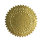 Impresso sventi la stagnola di oro rotonda degli autoadesivi dell'ingranaggio per i premi dei certificati