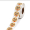 Etichette adesive di ringraziamento con cerchio di carta kraft con stampa dorata da 3 pollici