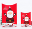 Scatole di caramelle natalizie a forma di cuscino Confezione regalo Babbo Natale 250 gsm Carta bianca