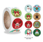 Etichette adesive rotonde personalizzate per etichette in PVC di buon Natale per buste regalo di carte