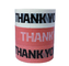 Nastro adesivo per imballaggio alimentare Oem Bopp Pink Thank You per sigillare scatole