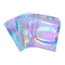 Sacchetti di carta richiudibili olografici personalizzati arcobaleno